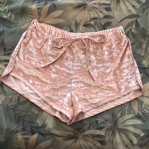 Crushed Pink Velvet Dolphin Shorts